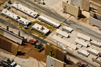 washing precast concrete